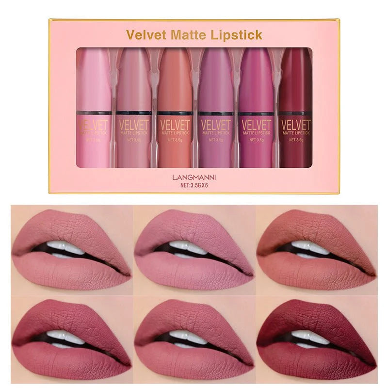 Bullet Matte Lipstick Set – Matte Finish & Waterproof Long-Lasting Lip Color