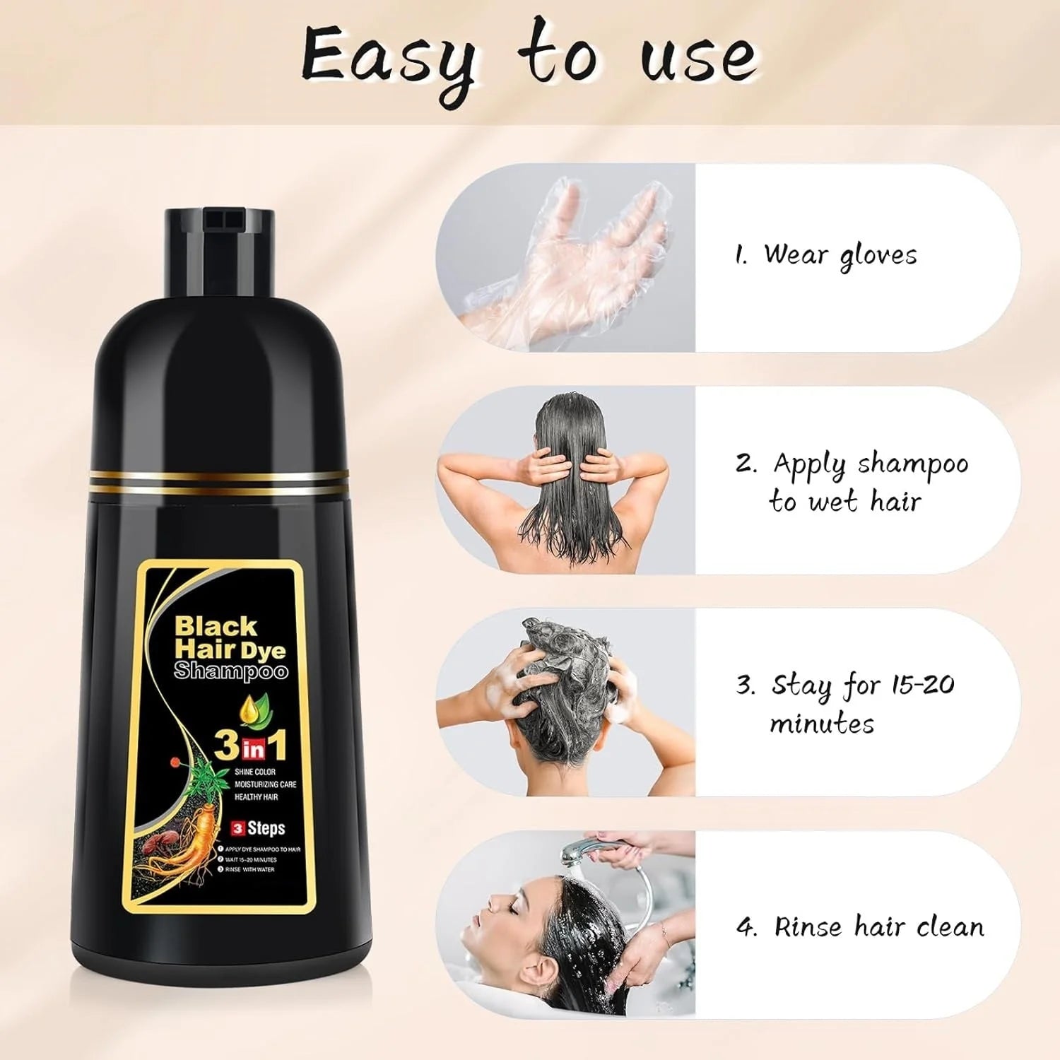 Hair Dye Shampoo – Easy Color Shampoo for Natural Looking Hair | UAE
