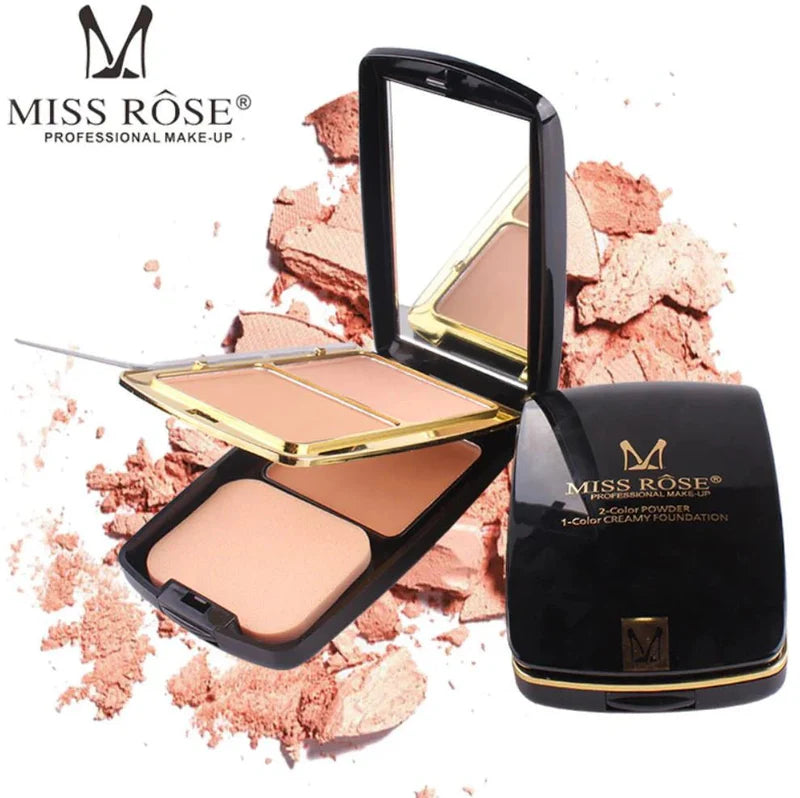Miss Rose 2-in-1 Compact Powder – Smooth Matte Finish Face Powde