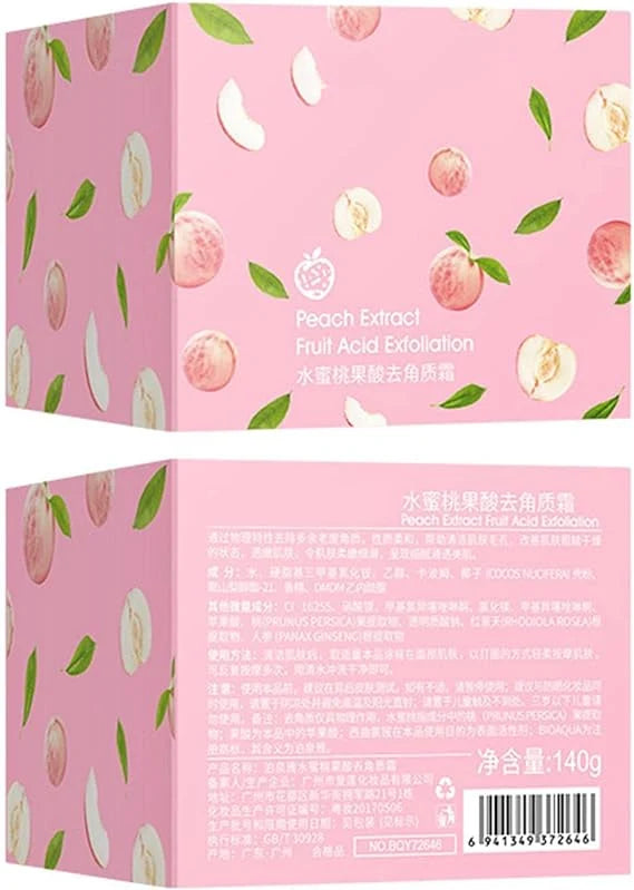 Peach Extract Fruit Acid Exfoliating Face Gel Cream – Gentle Skin Renewal
