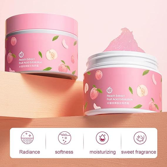 Peach Extract Fruit Acid Exfoliating Face Gel Cream – Gentle Skin Renewal